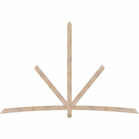 Ekena Millwork Alberta Smooth Timber Gable Bracket, Douglas Fir, 108"W x 72"H x 1 1/2"D x 3 1/2"F, 16/12 Pitch GBW108X72X0204ALB00SDF